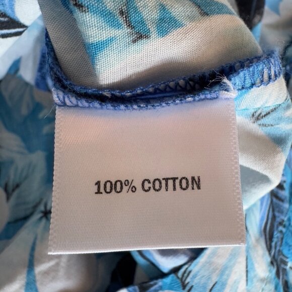 Vivien of Holloway Retro Kitty Plumeria Blue 50s Style Cotton Dress - Picture 11 of 14